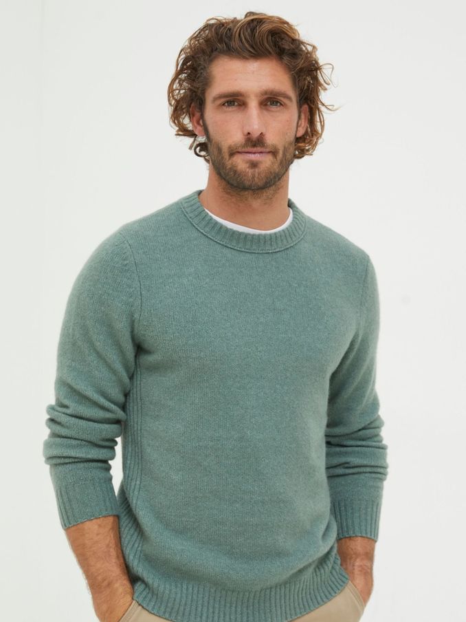 Green Crew Jumper (K76406) | €39