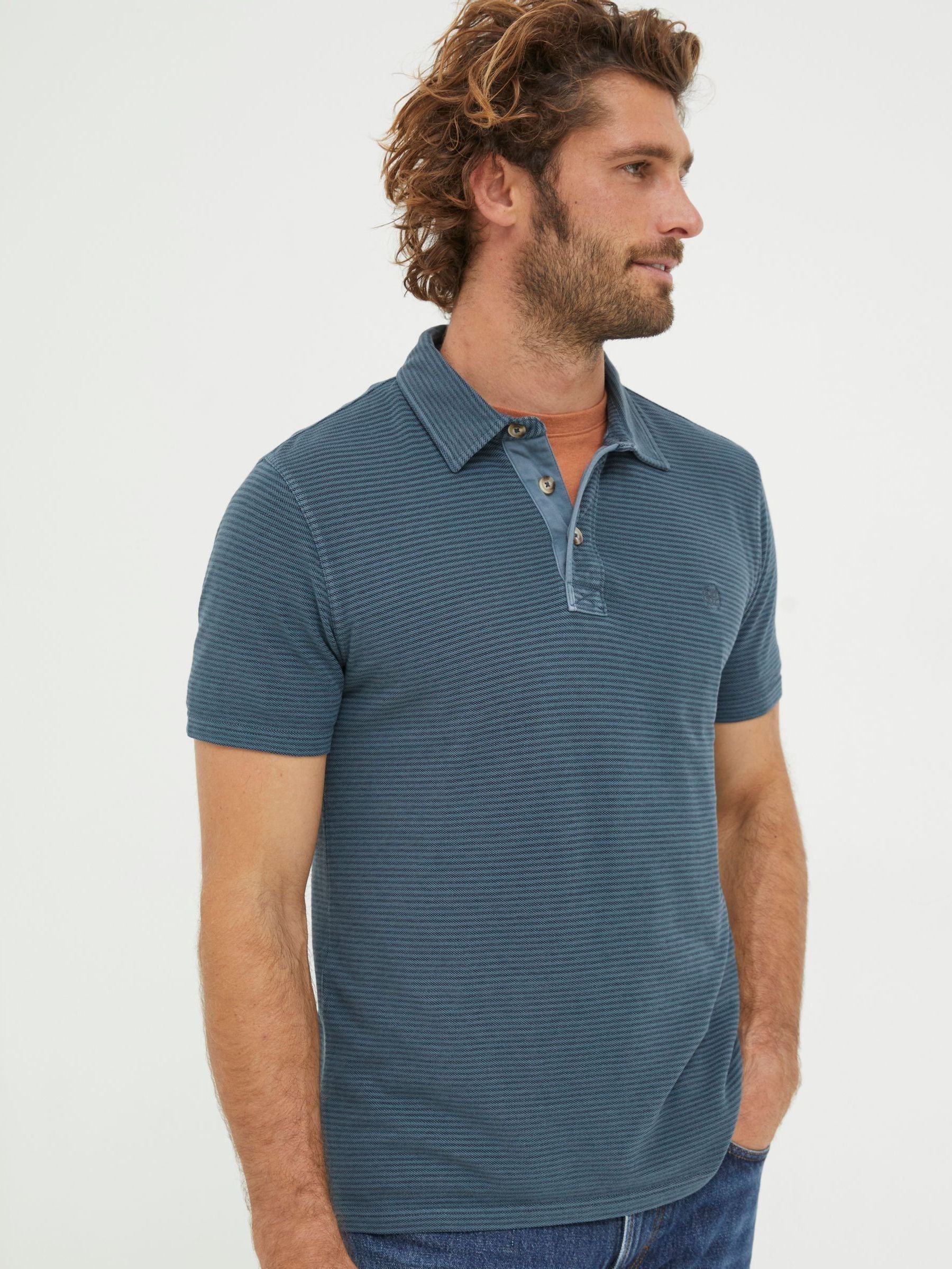 Fine Blue Stripe Polo Shirt (K76419) | €29