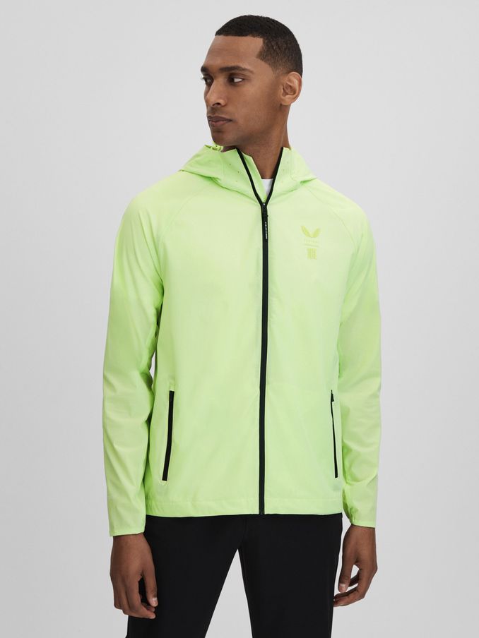 Castore Water Repellent Running Jacket in Iced Citrus Yellow (K77636) | €169