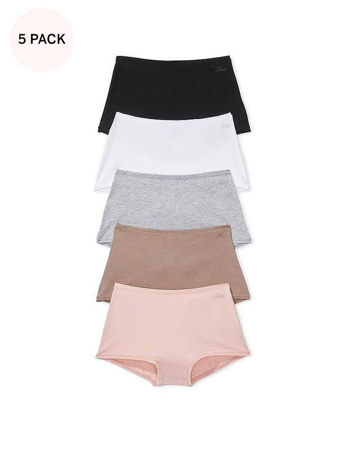Black/Grey/White/Brown/Pink Short 5 Pack Knickers (K79740) | €31