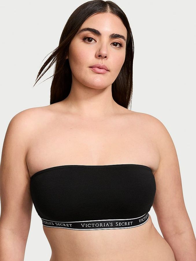 Black Bandeau Logo Bra (K79755) | €12