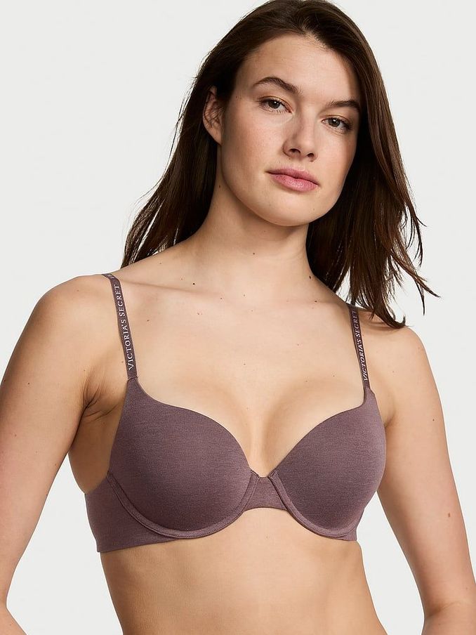 Cocoa Blush Purple Logo Strap Full Cup Push Up Bra (K79775) | €15