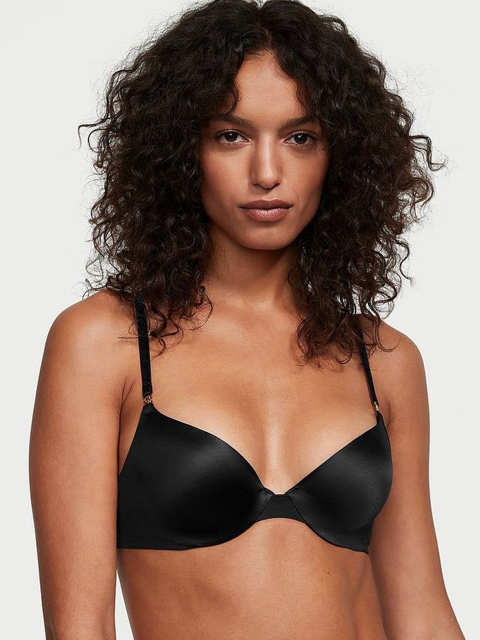 Black Smooth Icon Push Up Demi Bra (K79794) | €20