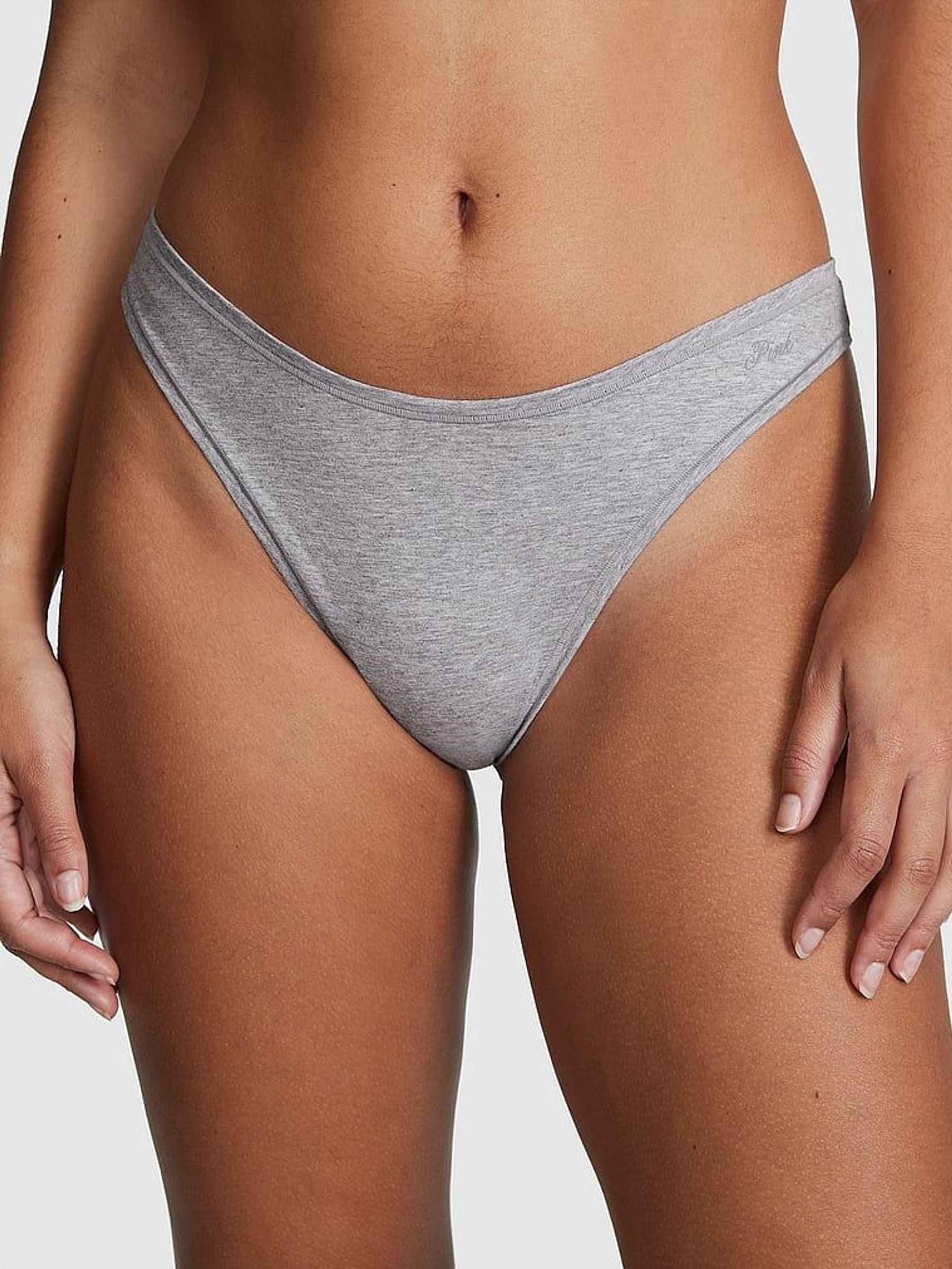 Grey Heather Thong Cotton Knickers (K80730) | €10.50