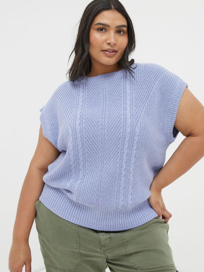 Blue Iris Knitted Tank (K81209) | €34