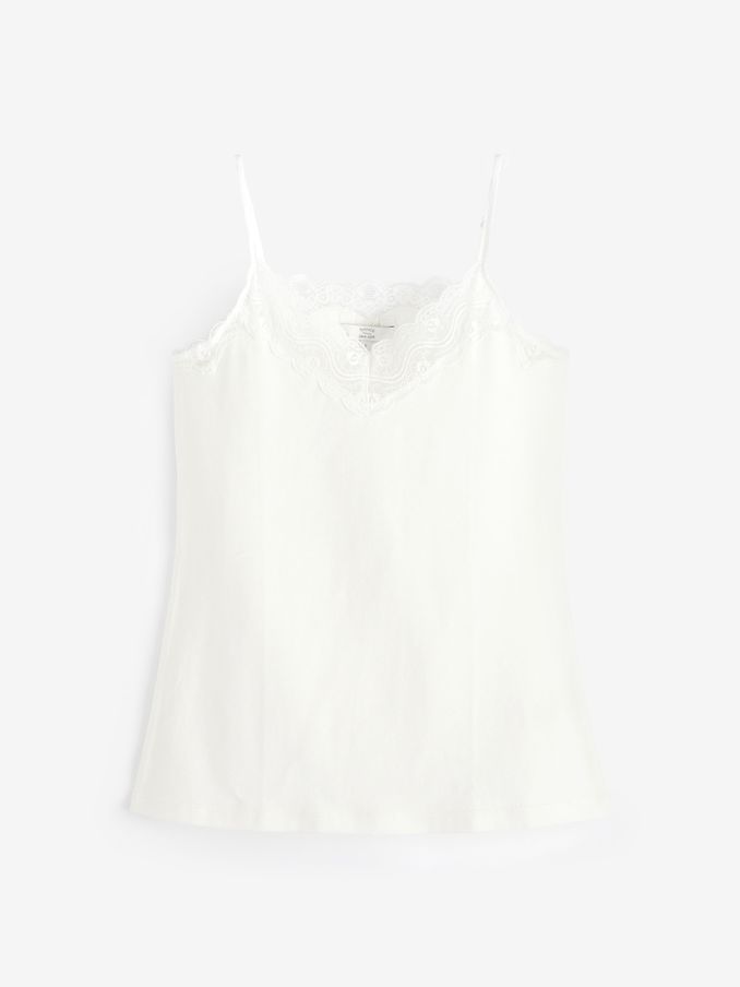 White V-Neck Lace Camisole (K81210) | €13