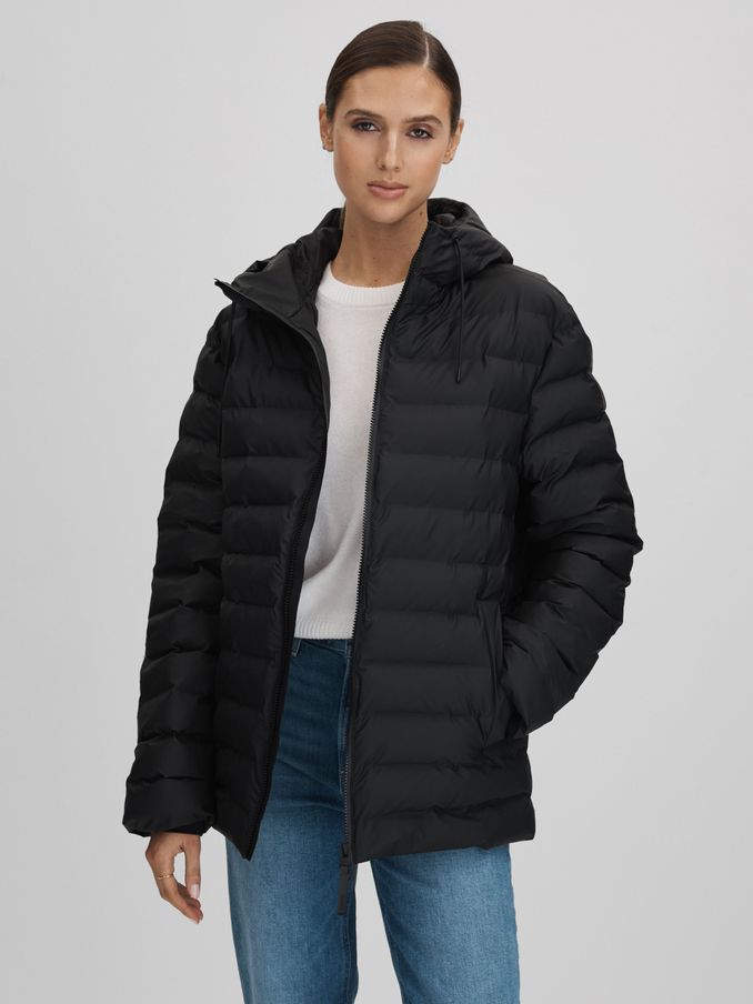 Rains Hooded Puffer Jacket in Black (K81528) | HK$1,721