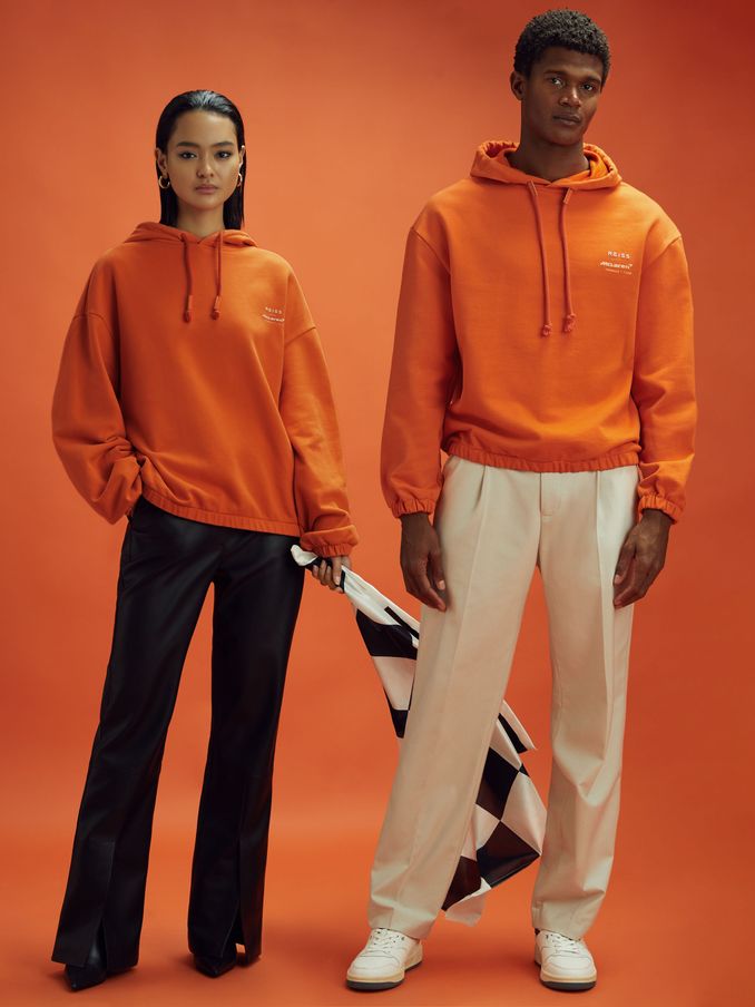 McLaren F1 Elasticated Cotton Hoodie in Papaya (K83075) | €124