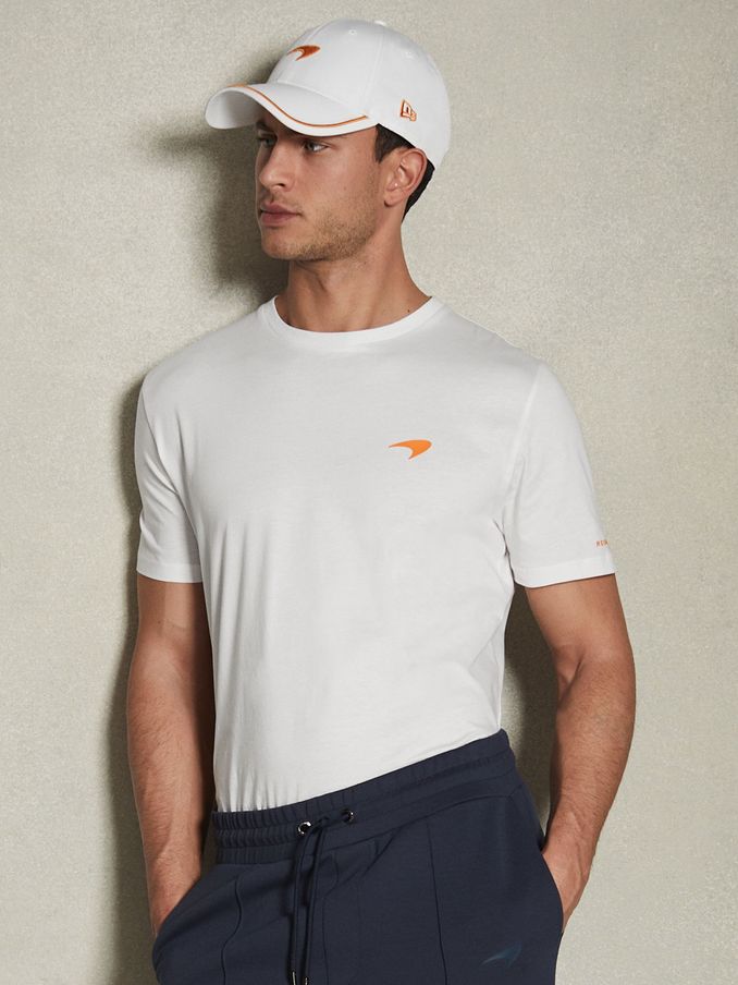 McLaren F1 Mercerised Cotton Crew Neck T-Shirt in White (K83084) | €25
