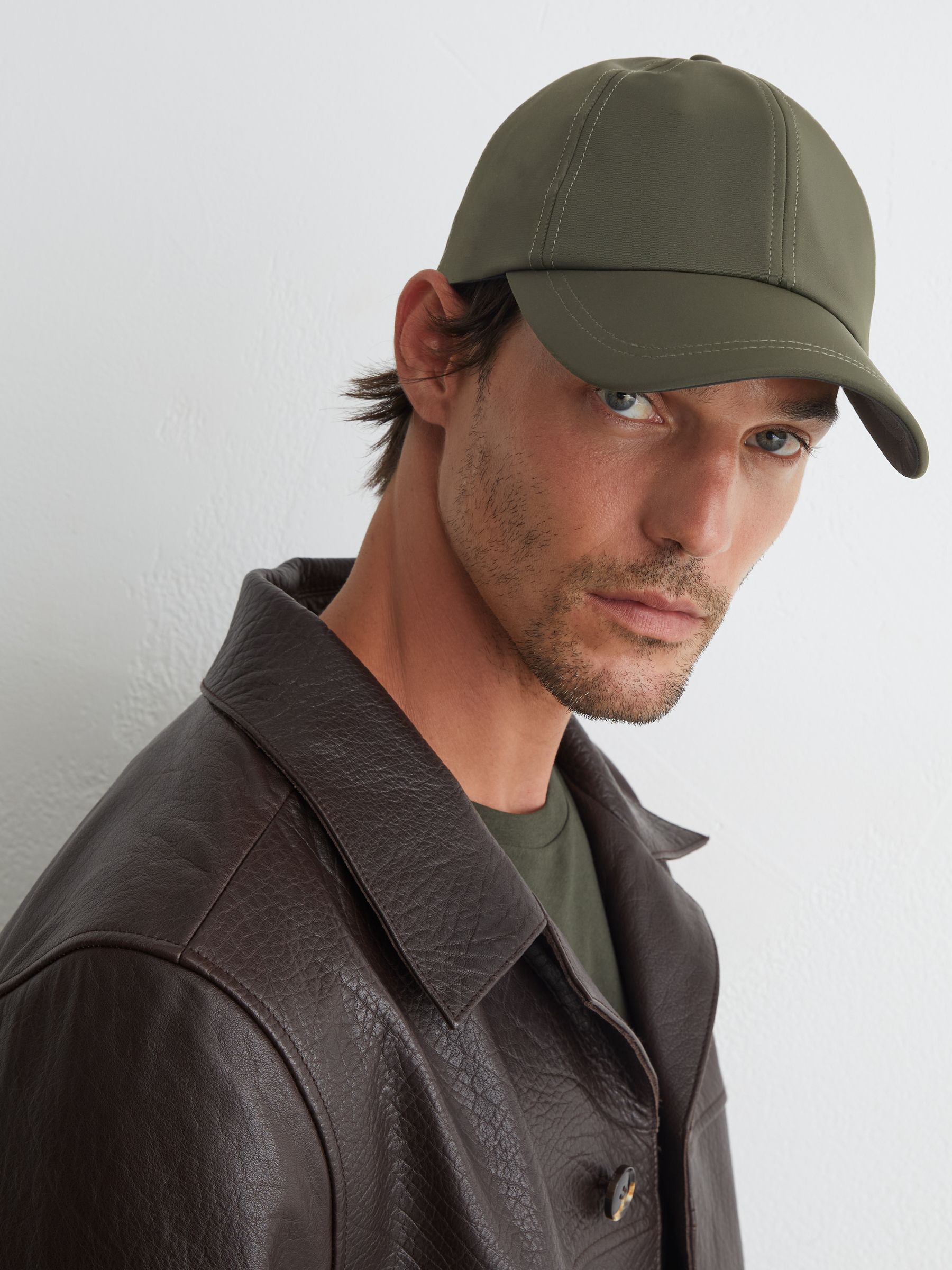 Dark Green - Regular Technical Logo-embroidered Baseball Cap