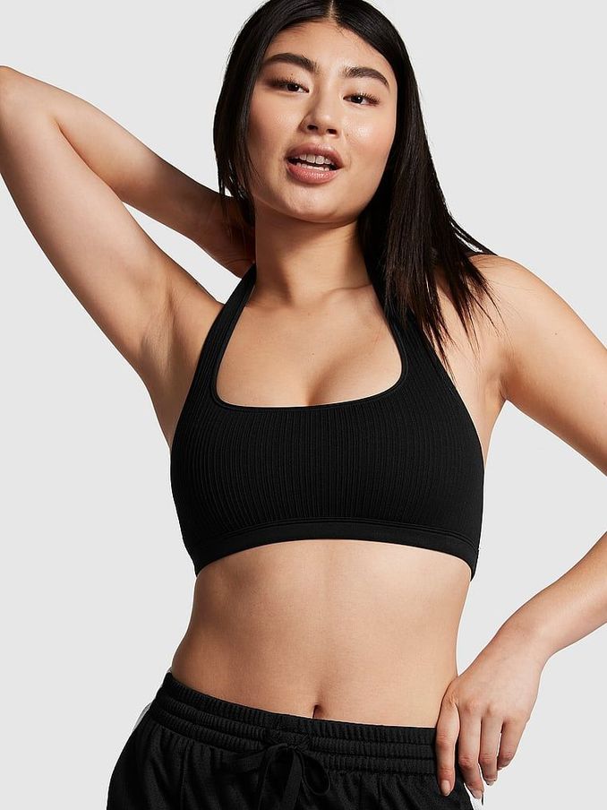 Pure Black Seamless Low Impact Sports Bra (K86367) | €13