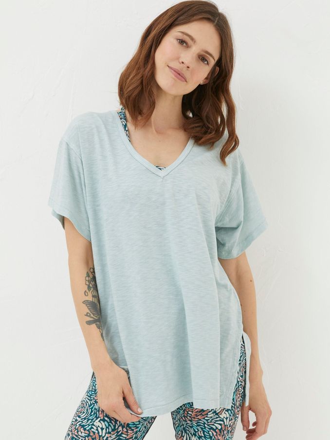 Abi Blue Tunic T-Shirt (K90361) | $30