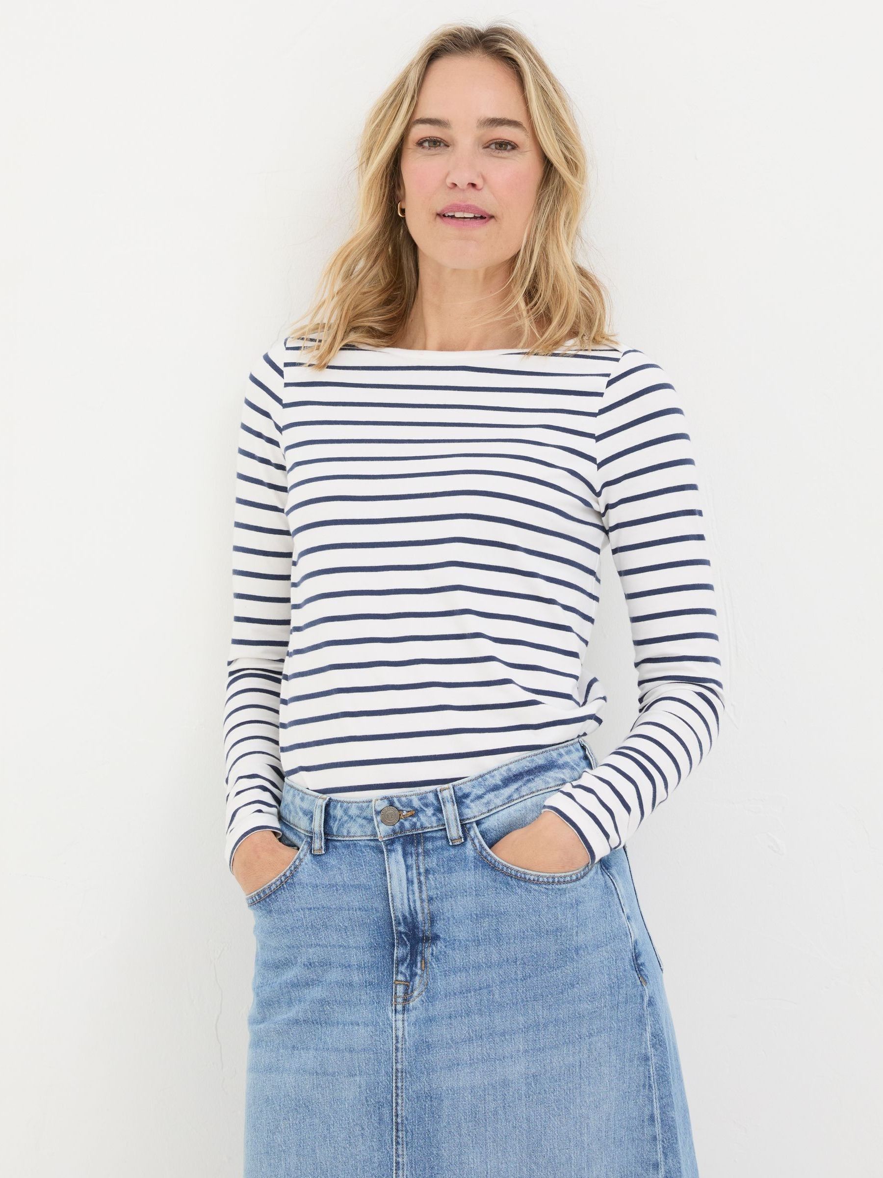 Breton White T-Shirt (K90372) | $46