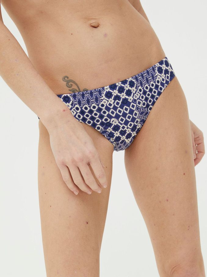 Mila Blue Patchwork Geo Bikini Bottoms (K90376) | €15