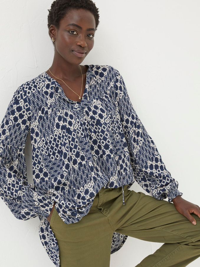 Blue Georgie Patchwork Geo Tunic (K90402) | €34