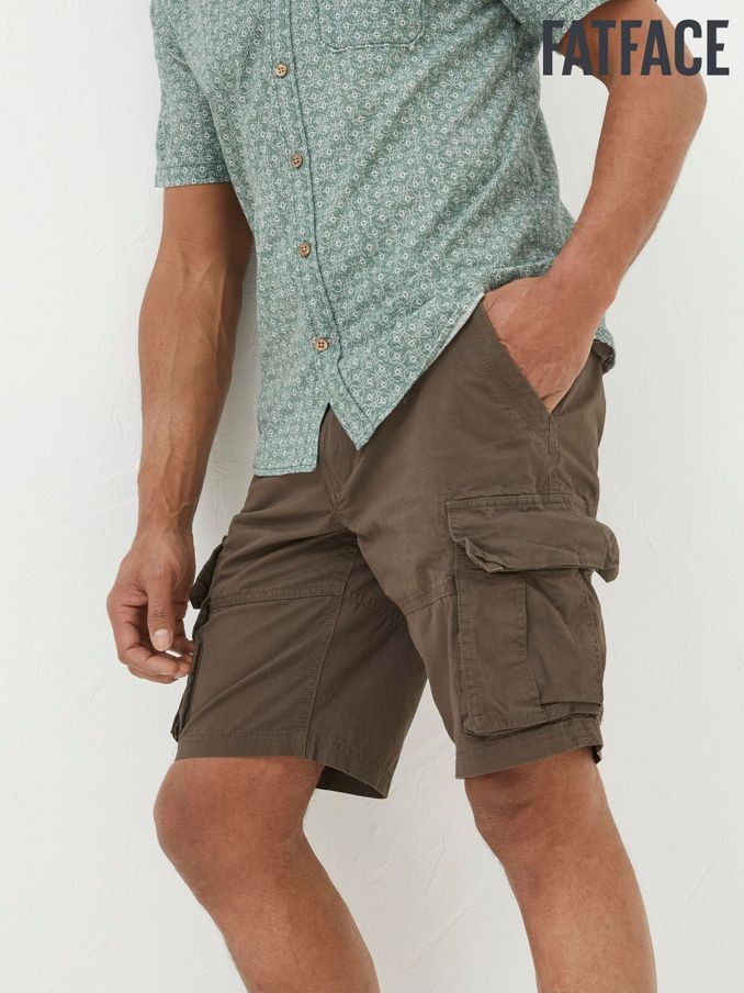 Bude Brown Lightweight Cargo Shorts (K90640) | €36