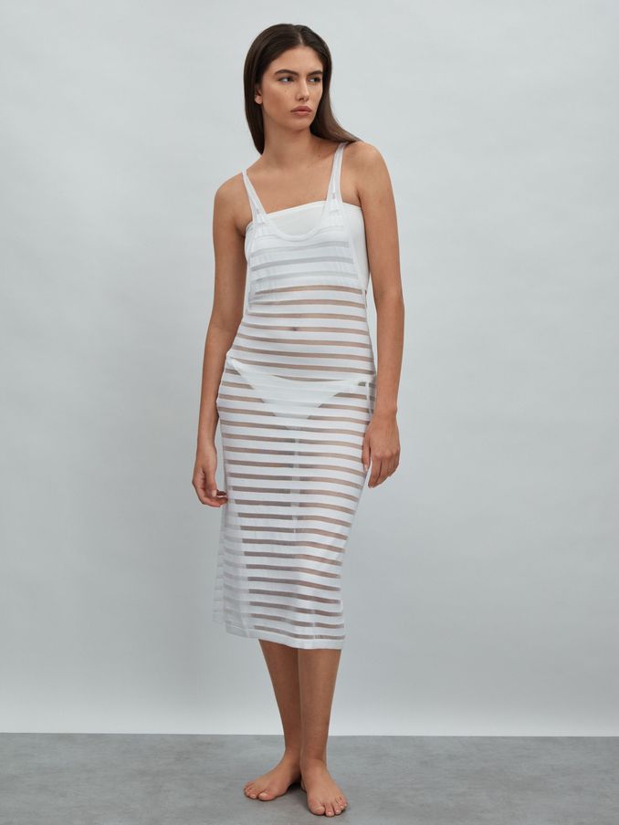 Calvin Klein Underwear Knitted Midi Dress in White (K92201) | €72