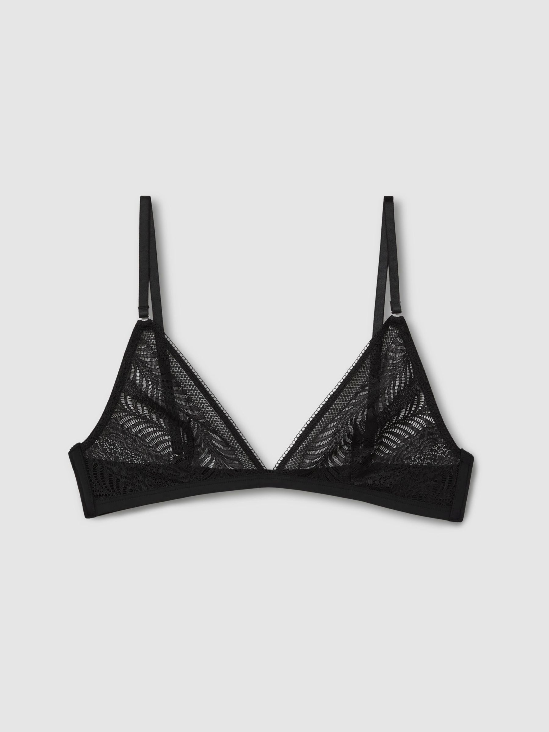 Calvin Klein Black Underwear Sheer Lace Triangle Bralette (K92284) | €30