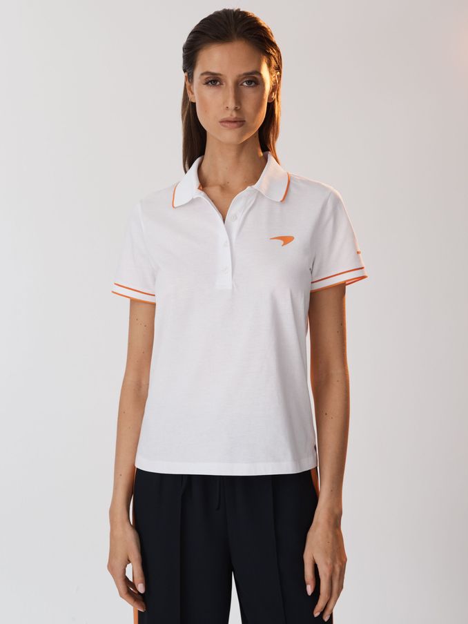 McLaren F1 Mercerised Cotton Polo Shirt in White (K92522) | €54