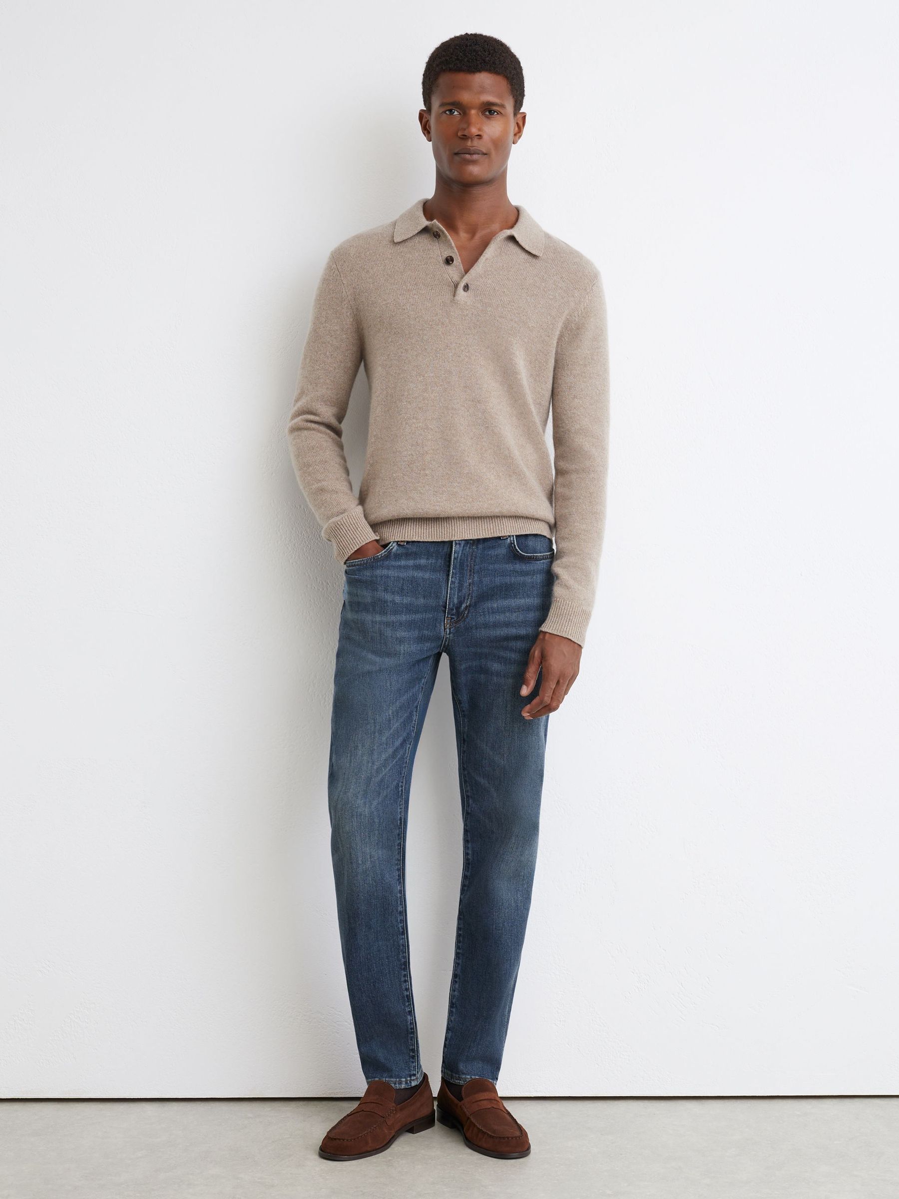 Blue Wash - Regular Comfort-stretch Slim-fit Jeans