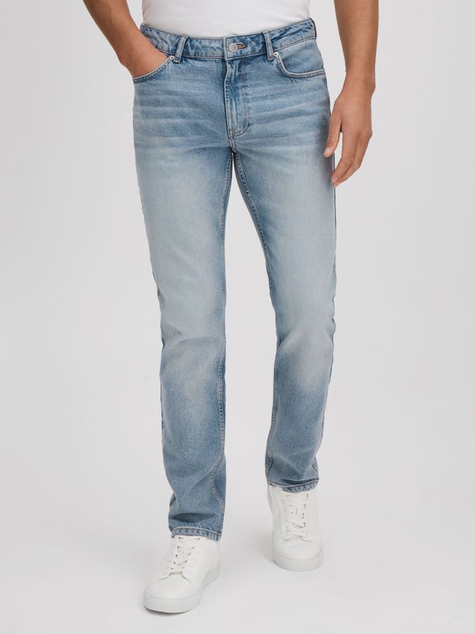 Slim Fit Washed Jeans in Light Blue (K95896) | HK$752