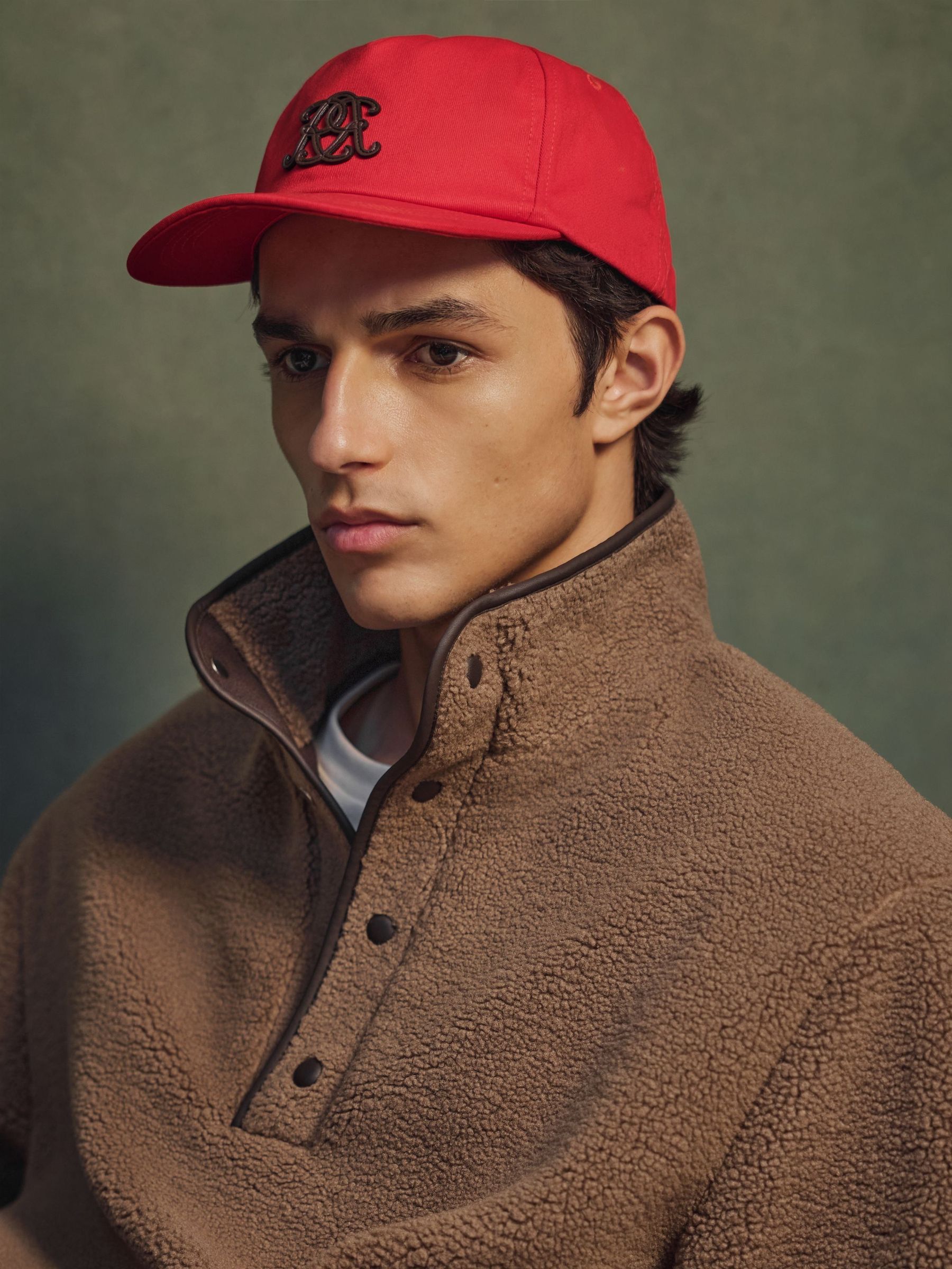 Red - Regular Monogram Cotton Trucker Cap