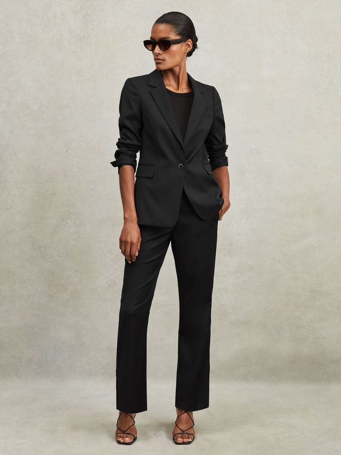 Single Breasted Suit Blazer in Black (M84533) | US$390