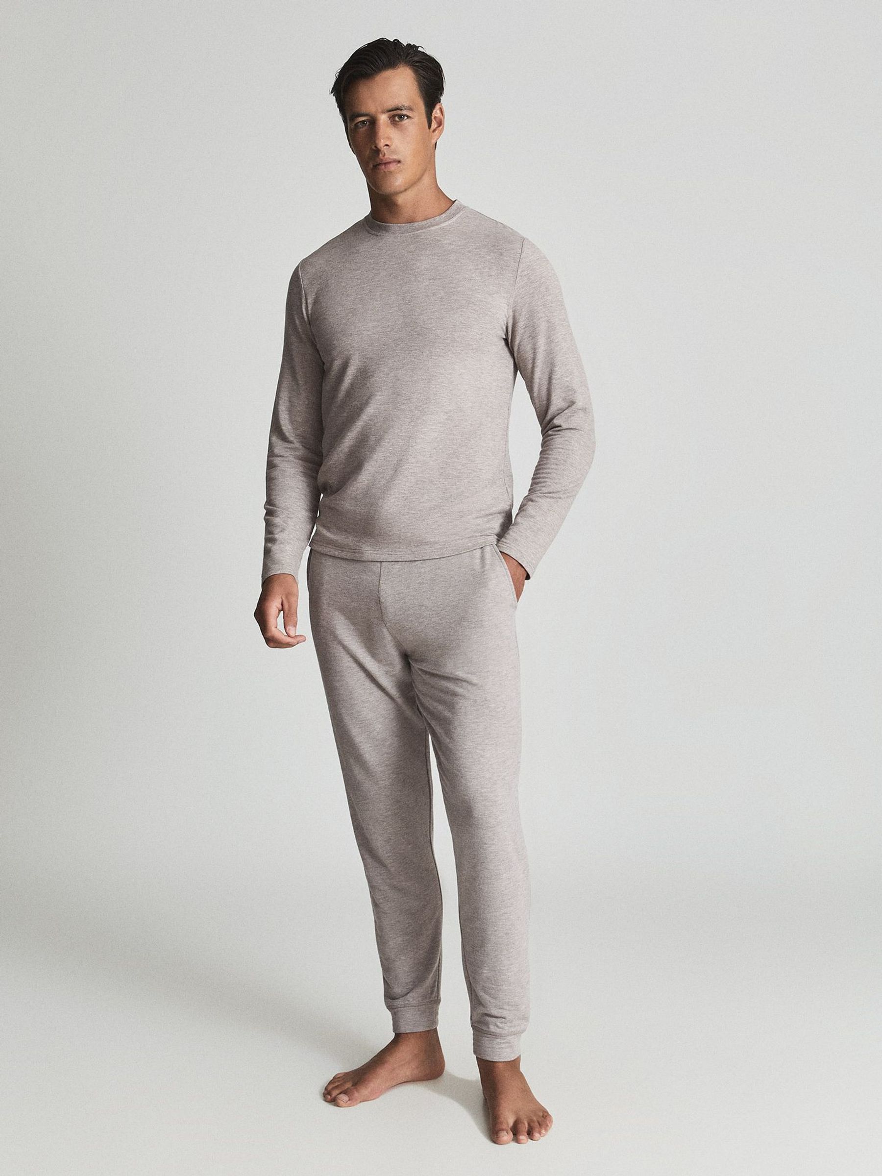 Melange Tracksuit Joggers in Taupe Melange (M84989) | 105 €