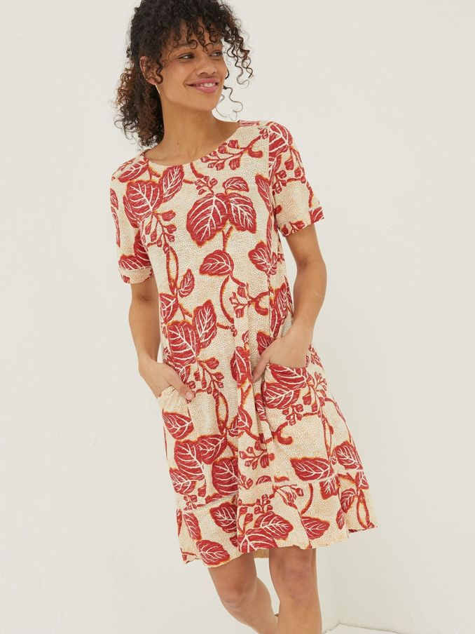 Natural Simone Vine Jersey Dress (M85969) | €36