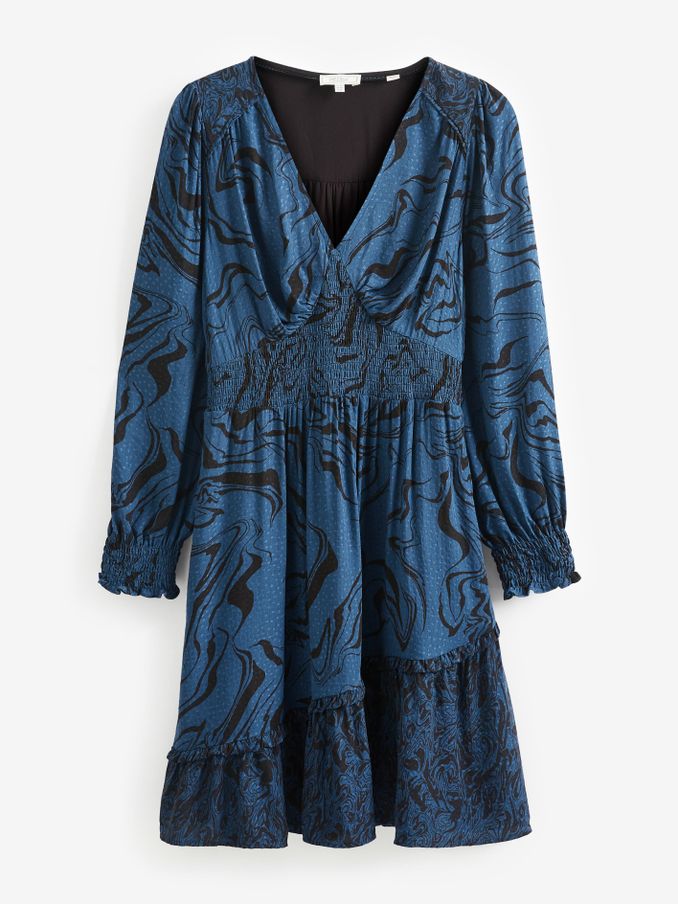 Blue Farah Marble Dress (N01962) | €49