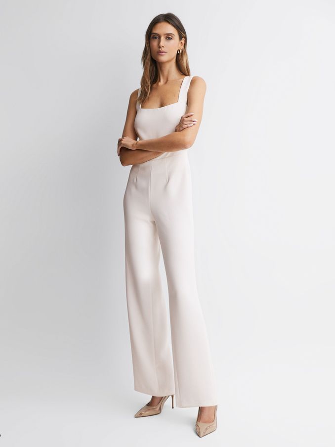 Good American Tailored Jumpsuit in Ivory (N05129) | HK$1,140