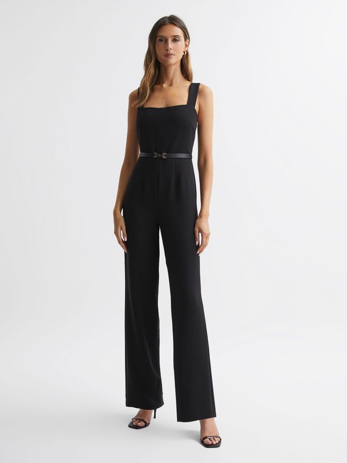 Good American Tailored Jumpsuit in Black (N05146) | $145