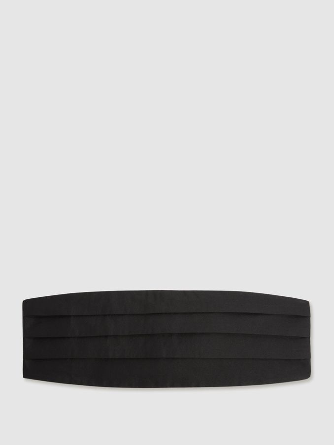Silk Cummerbund in Black (N06895) | CHF 100
