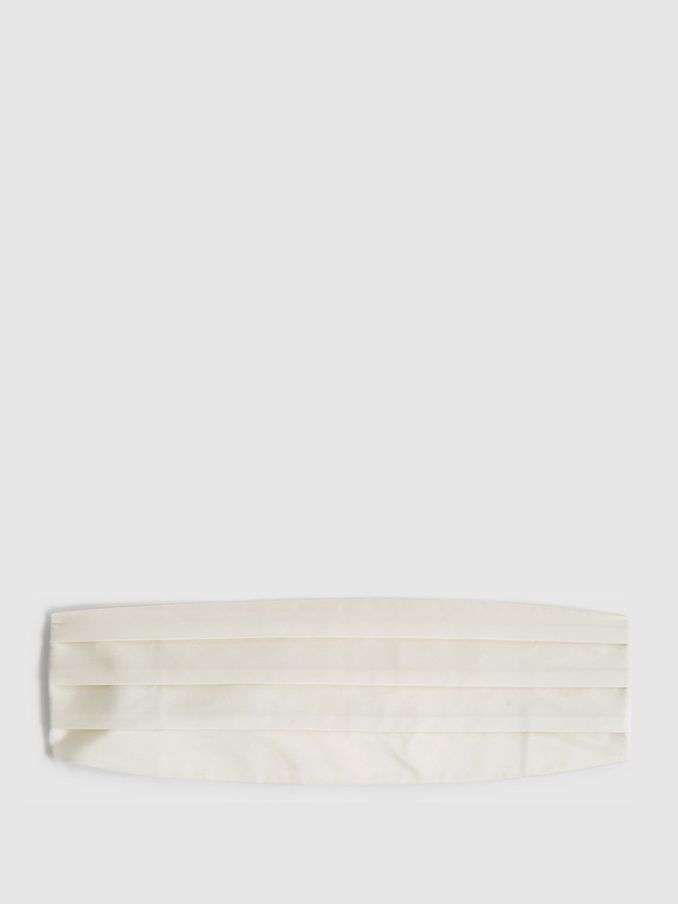 Silk Cummerbund in Ivory (N06896) | €95