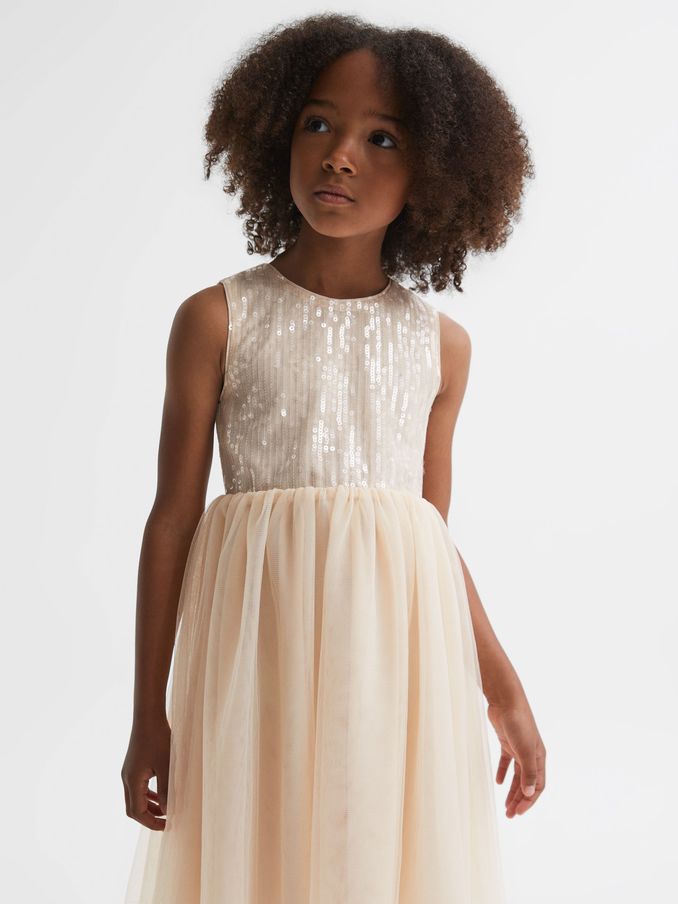 9-14 yrs Sequin Tulle Dress in Pink (N11552) | €28
