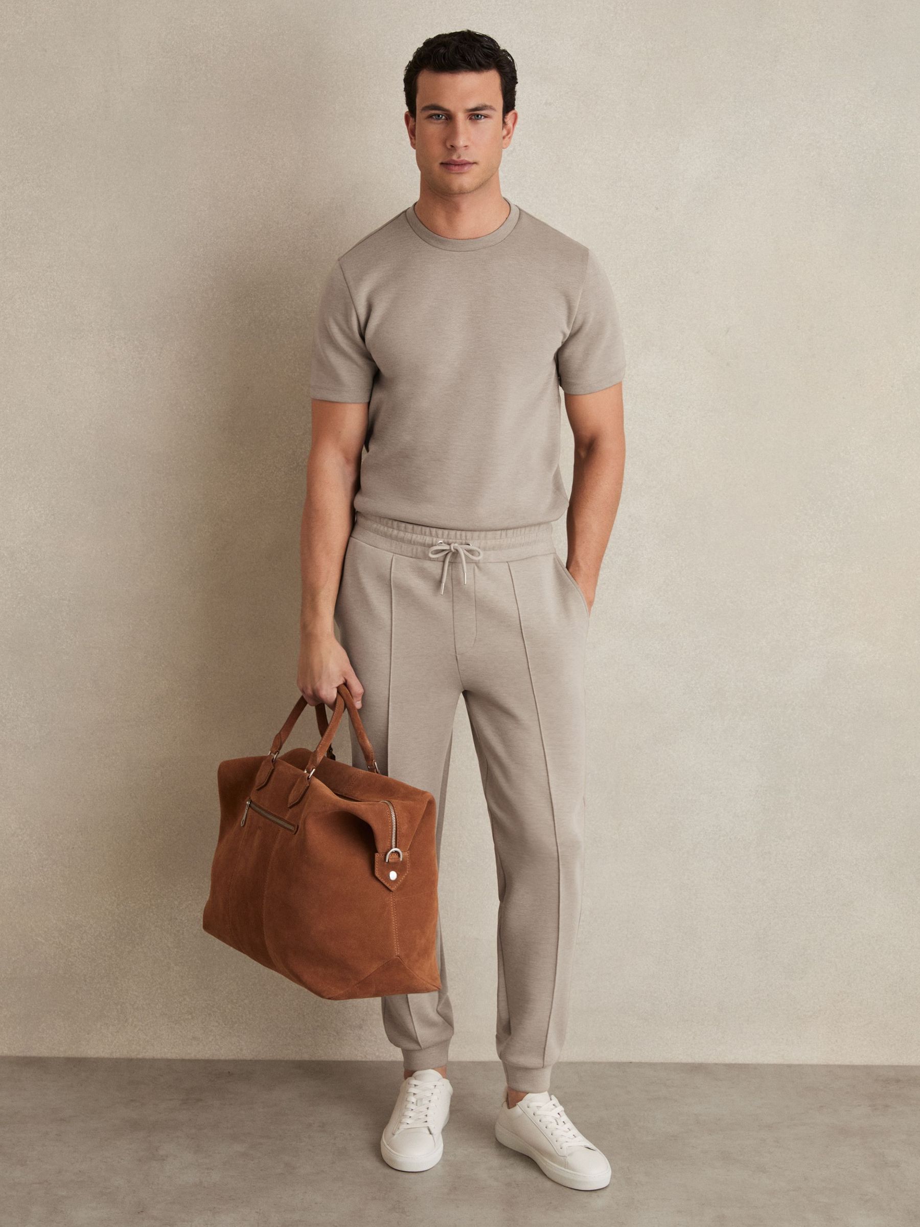 Drawstring Jersey Joggers in Taupe (N11625) | €140