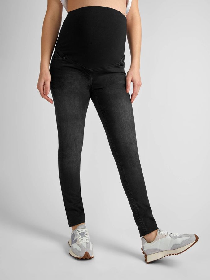 Black Wash Super Skinny Maternity Denim Jeans (N13395) | $68