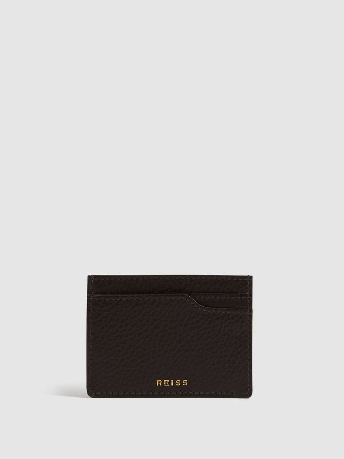 Leather Card Holder in Chocolate (N17281) | €45