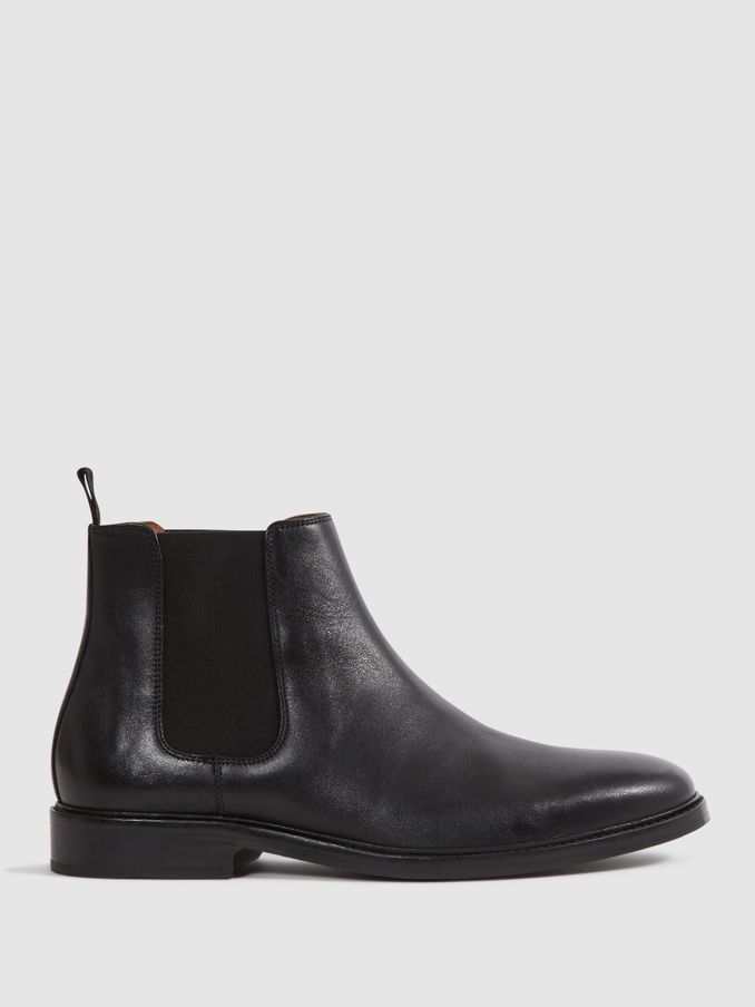 Leather Chelsea Boots in Black (N17286) | €119