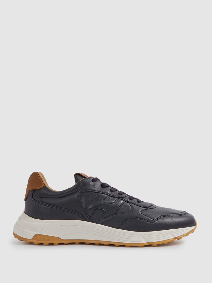 Hogan Leather Chunky Trainers in Blue (N21181) | US$310