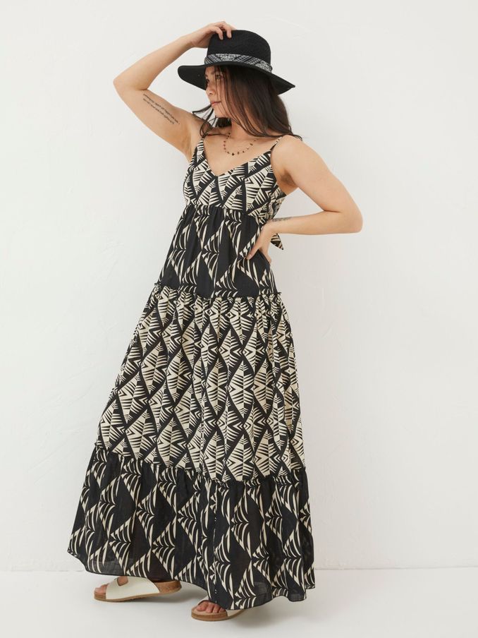 Marnie Black Mono Geo Beach Dress (N21675) | $46