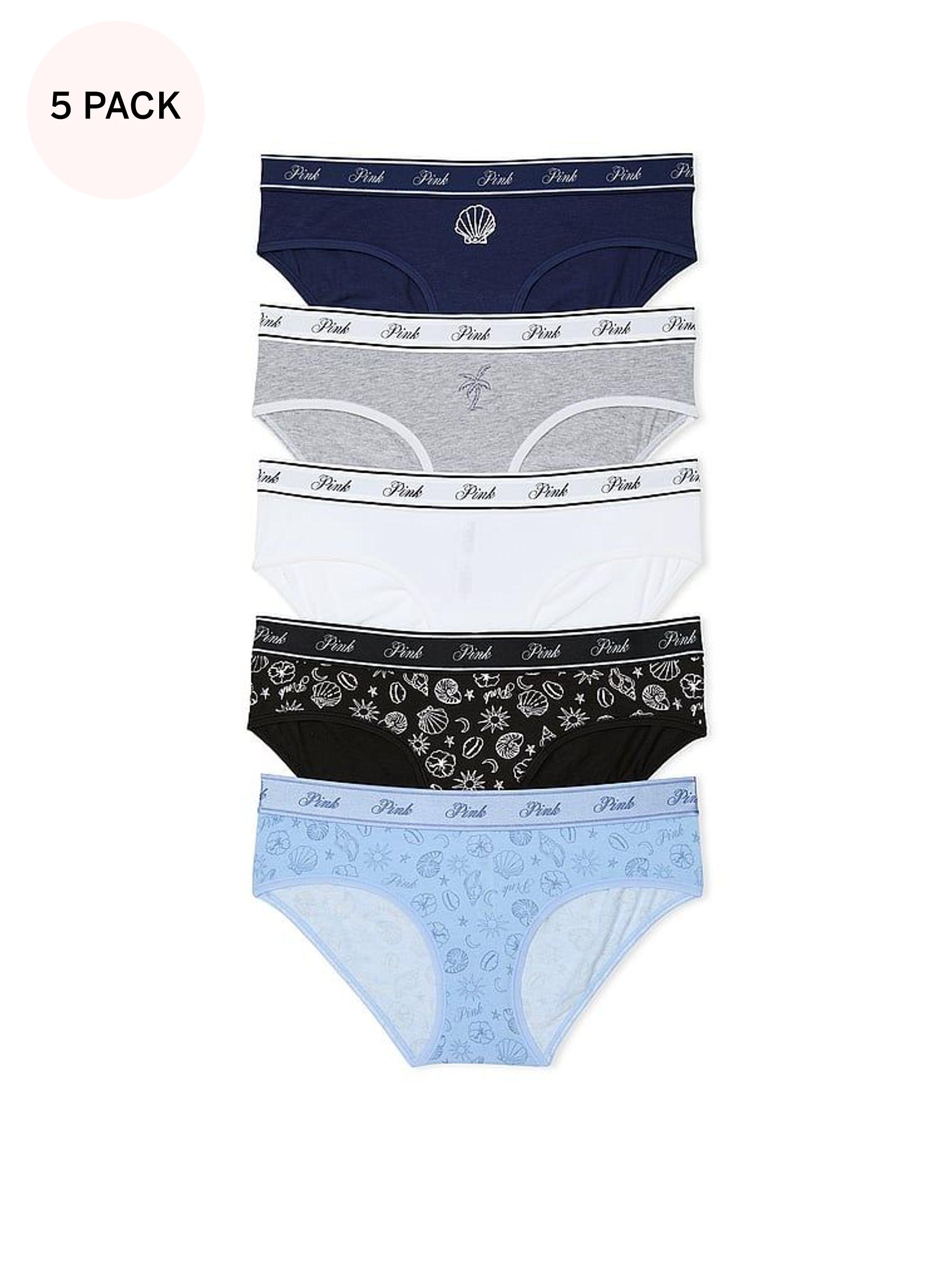 Black/Grey/White/Blue/Navy Blue Hipster 5 Pack Knickers (N22269) | €31