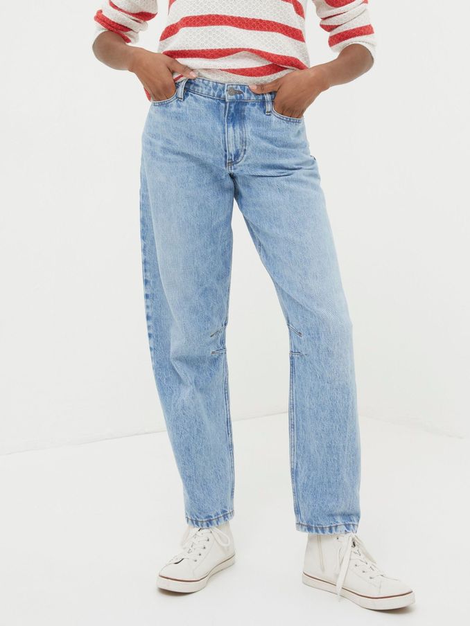 Cara Light Blue Barrel Leg Jeans (N24360) | €42