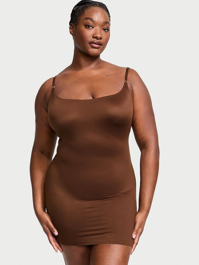 Ganache Brown Mini Feathersoft Essentials Slip Dress (N24999) | €52