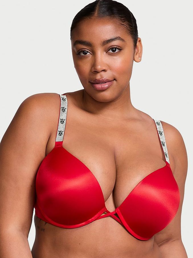Lipstick Red Bombshell Add 2 Cups Push Up Shine Strap Bra (N25109) | €68