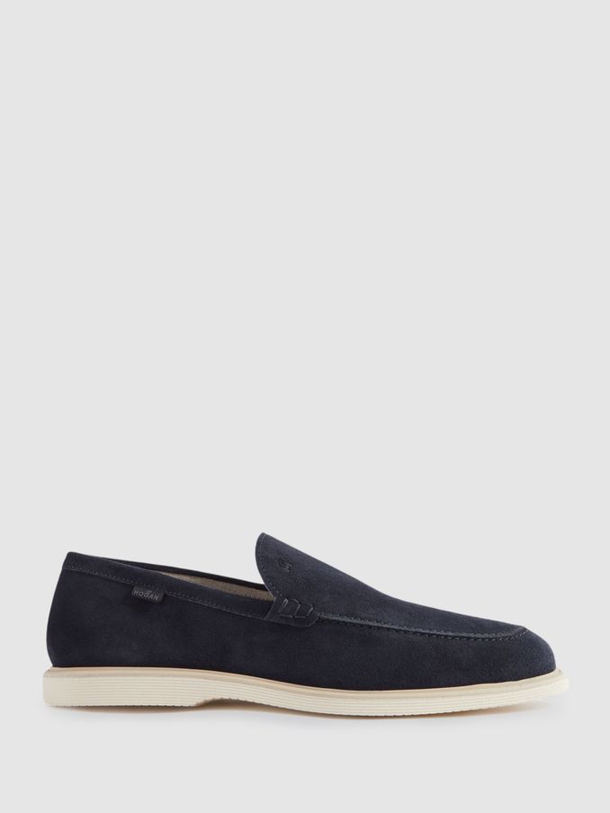 Hogan Suede Slip-Ons Loafers in Blue (N25289) | €260