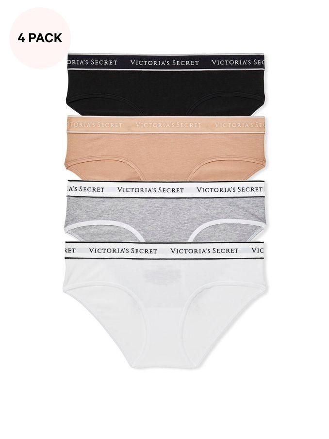 BlackWhiteGreyNude Hipster Logo 4 Pack Knickers (N26072) | €22.50