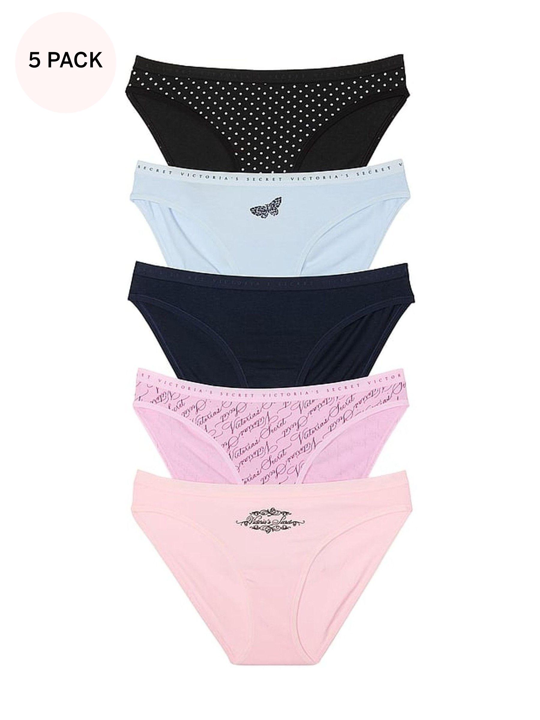 Black/Blue/Navy/Pink Bikini 5 Pack Knickers (N26113) | €31