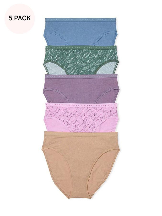 Blue/Green/Purple/Pink/Nude Brief 5 Pack Knickers (N26130) | €31