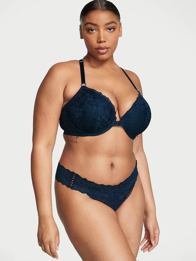 Noir Navy Blue Thong Knickers (N26168) | €10.50
